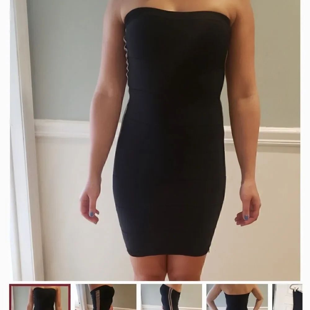 🔥🔥BEBE bandage dress stretchy with zipper on the side . Stunning size M